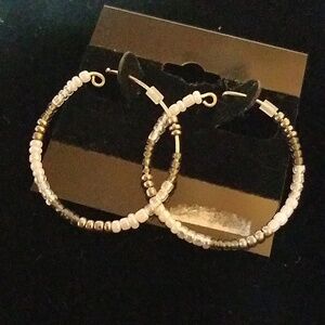 Handbeaded Hoop Earrings